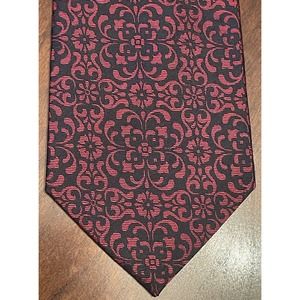 Express Design Studio Red Black 100% Silk Men’s Neck Tie Made In China